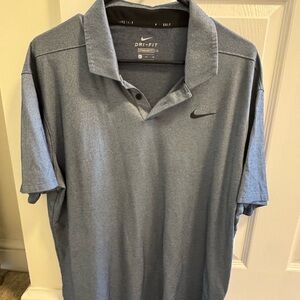 Nike Men's Heathered Gray Polo Shirt